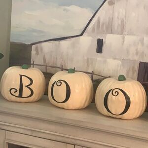 HALLOWEEN Large White Pumpkins